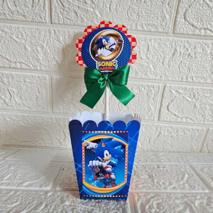 Centros de mesa SONIC CACHEPO Lembrancinhas Personalizadas | já vai semi montado