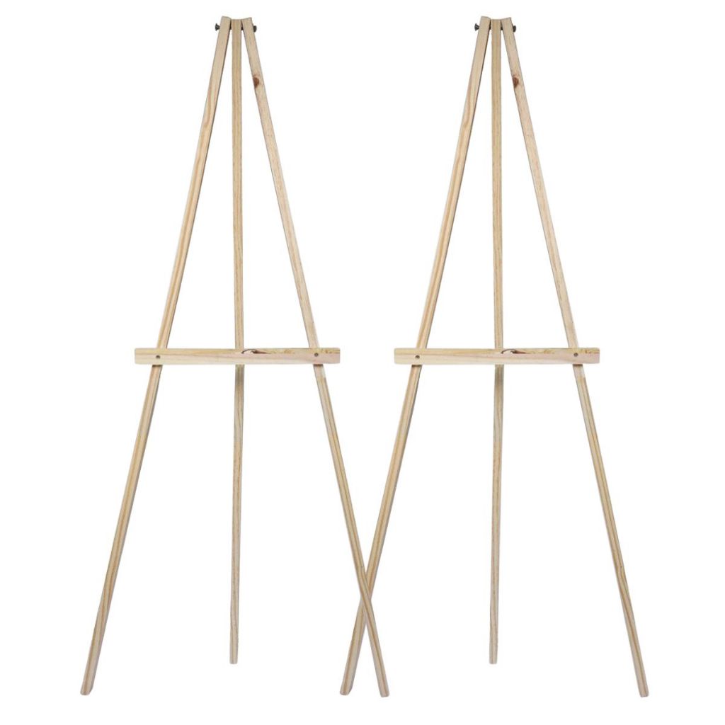 Kit 2 Cavaletes De Madeira pinus Para Pintura Placa Recepção Festa Casamento Multiuso 1,40mt em Oferta na Shopee