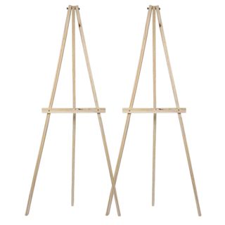 Kit 2 Cavaletes De Madeira pinus Para Pintura Placa Recepção Festa Casamento Multiuso 1,40mt em Oferta na Shopee