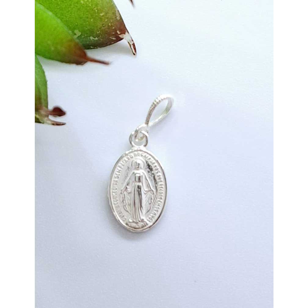 Pingente Medalha Milagrosa Nossa Senhora das Graças (M)- Prata 925