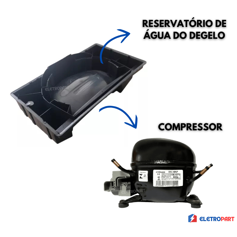 Bandeja Evaporação De Água Embraco Compressor Geladeira 326065990 em Oferta na Shopee