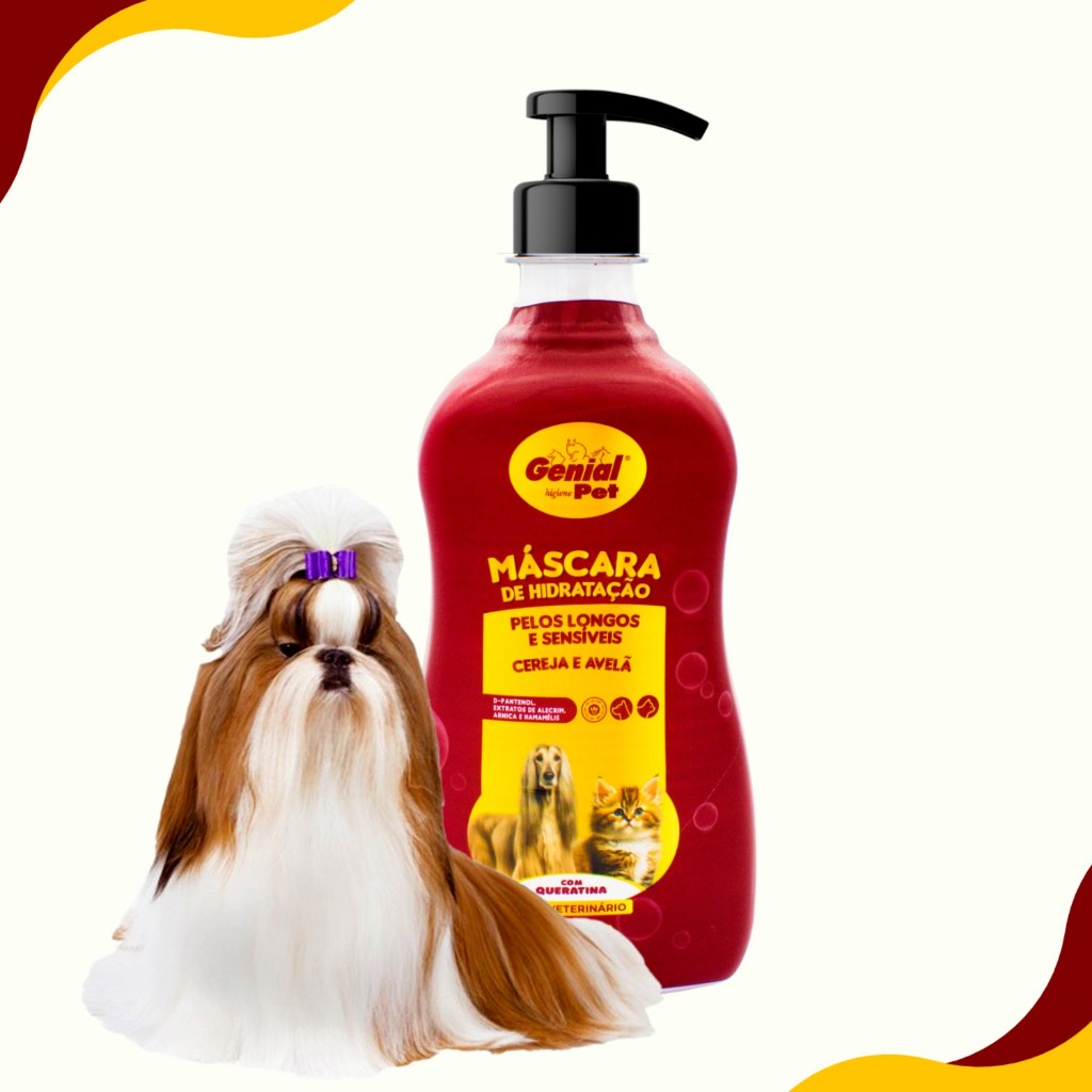 Genial profissional Mascara De Hidratação Queratina Pelos Para Cachorro e Gato Banho e Tosa 500ml em Oferta na Shopee