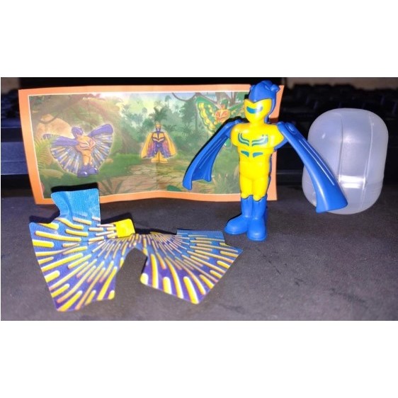 Kinder Ovo Coleção Aventura na Selva: Homem Pássaro Azul - Peito Amarelo