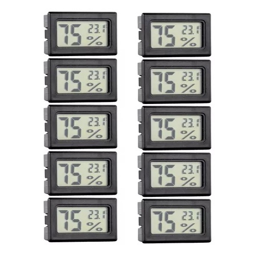Kit 10 Termo-higrômetro Digital Higrômetro Chocadeira em Oferta na Shopee