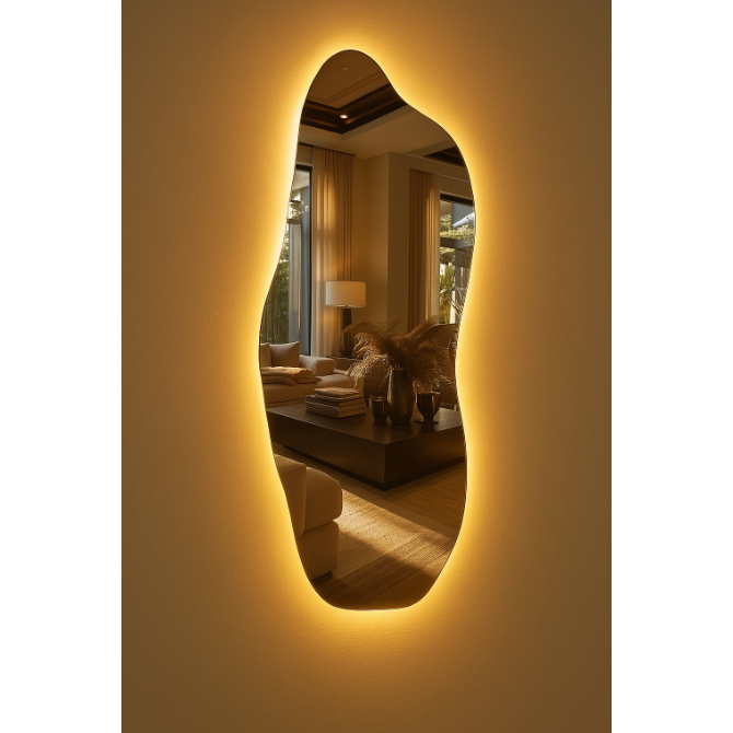 Espelho Orgânico Com Led 100x50 Corpo inteiro