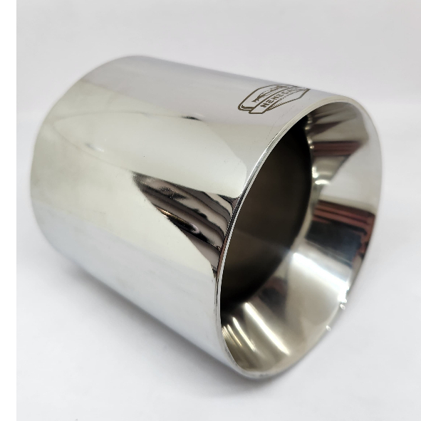 Ponteira Esportiva 4" Reta/Chanfrada Parede Dupla em inox 304. Astra vectra polo jetta bmw mercedes