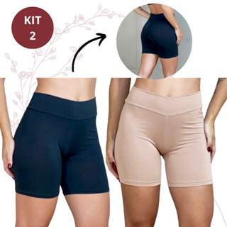 KIT 2 Shorts Anagua Liso com Cós para Vestido e Saia Bermuda Segunda Pele Não Marca Na Roupa em Oferta na Shopee