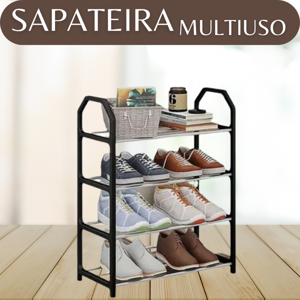 Sapateira 4 ou 5 Andares Multiuso Desmontável Organizadora Multiuso Sapatos Livros Brinquedos