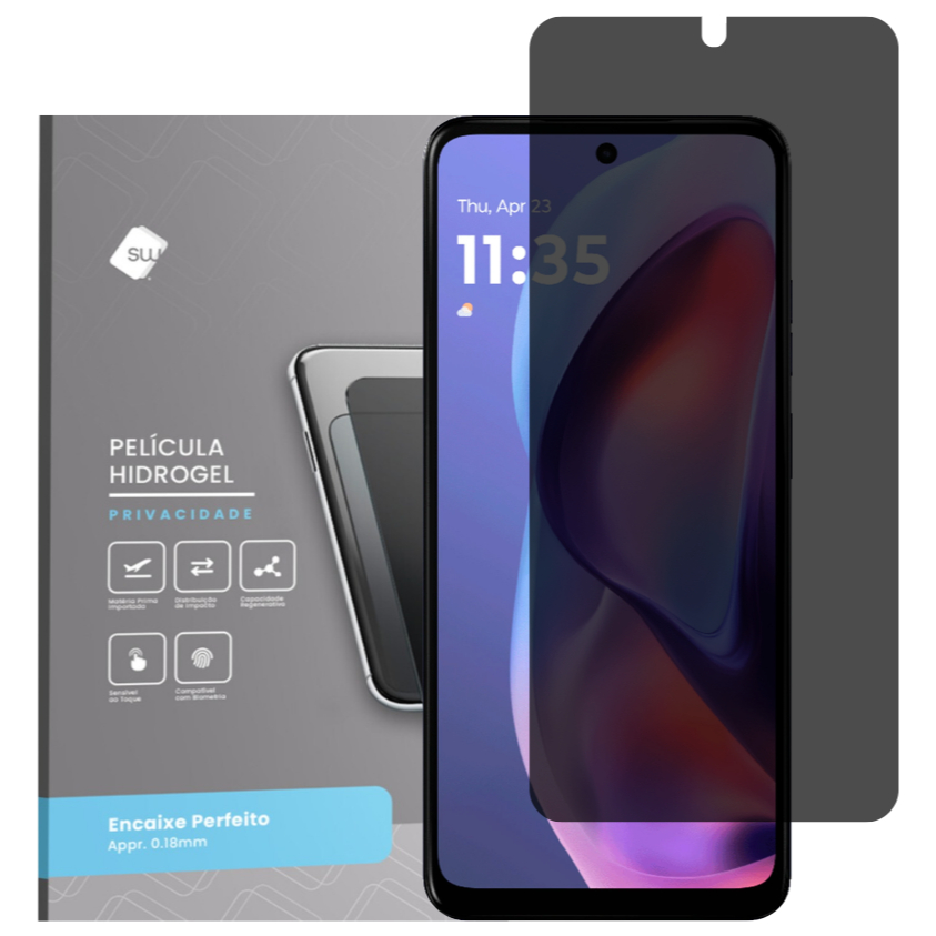 Película Hydrogel Privacidade Para Motorola Moto E15