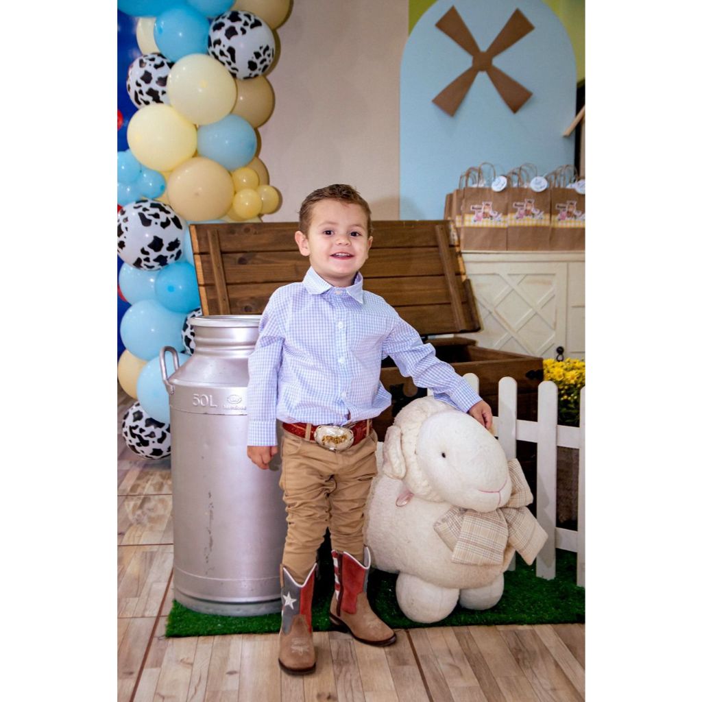 Camisa manga longa xadrez infantil — imagem 2 de 2