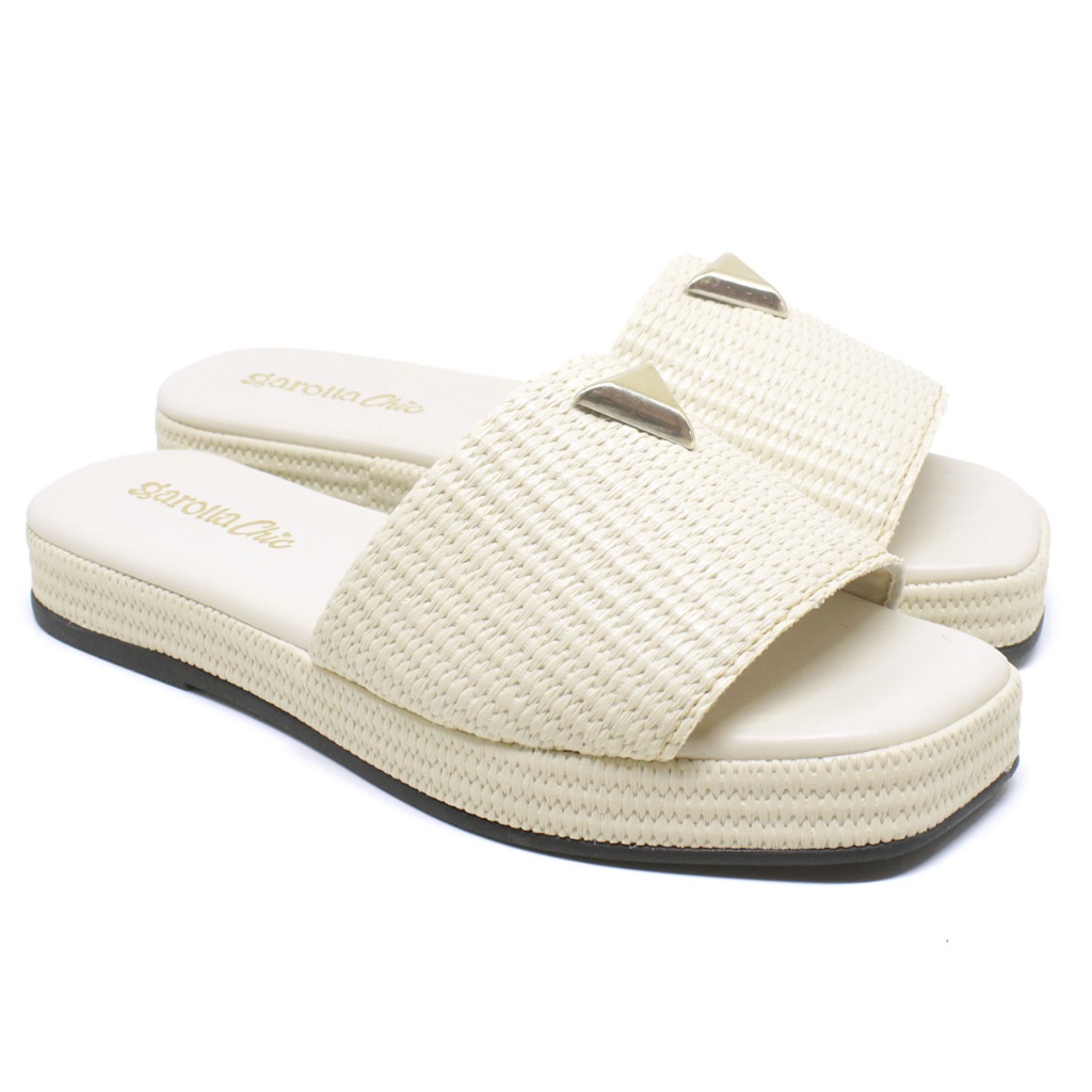 Sandália madri Feminina  Tamanco Flat Plataforma Flatform Confortável Lancellotti jutta caribe em Oferta na Shopee