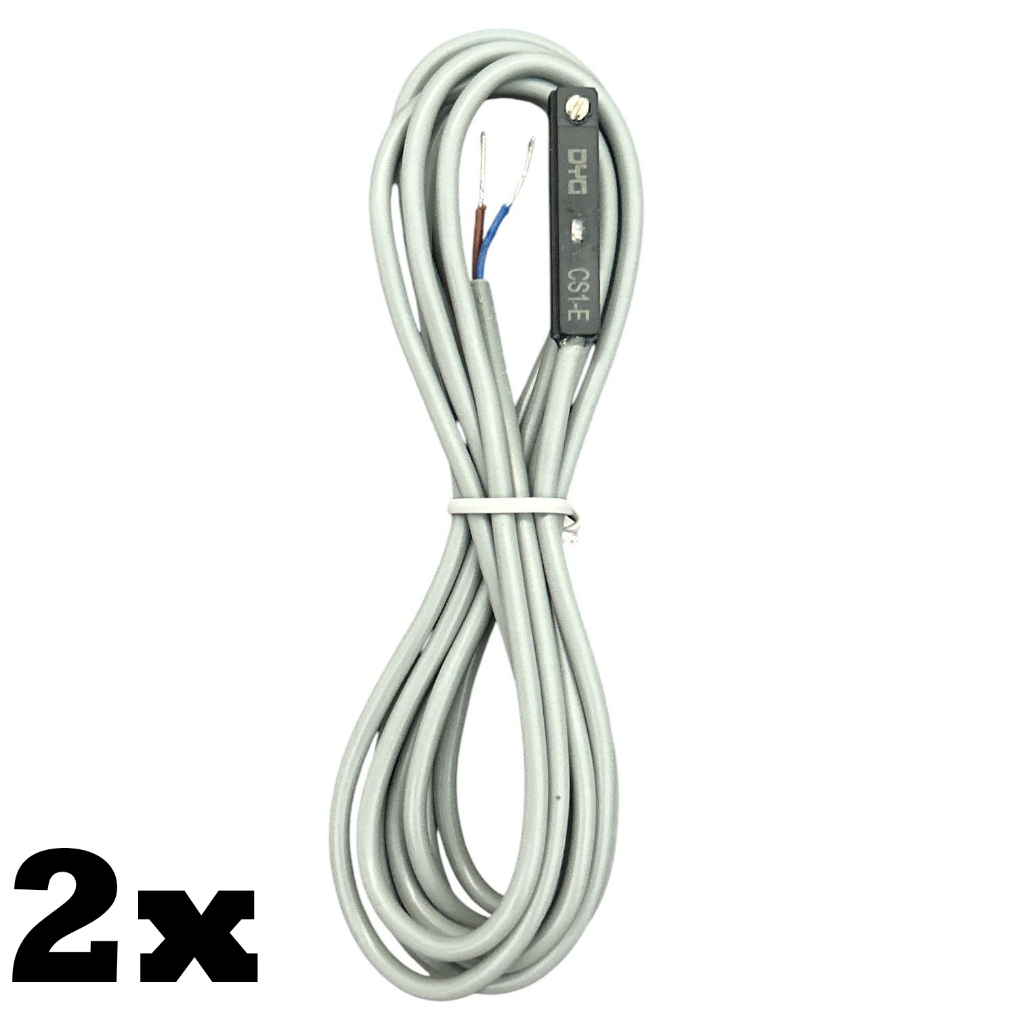 2x Sensor Magnético Cilindro Pneumático Reed Dois Fios Led