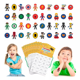 32/160/256 Tatuagem Infantil Temporária Menino Heróis Thor Batman Aranha Hulk América Criança Festa em Oferta na Shopee