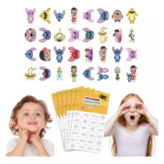32/160/256 Tatuagem Infantil Temporária Lilo Stitch Aloha Menina Menino Criança Festa em Oferta na Shopee