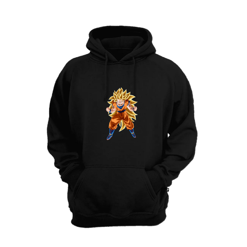 Moletom Canguru Blusa Personagem Goku Dragon Ball 100% Algodão Frio Promoção