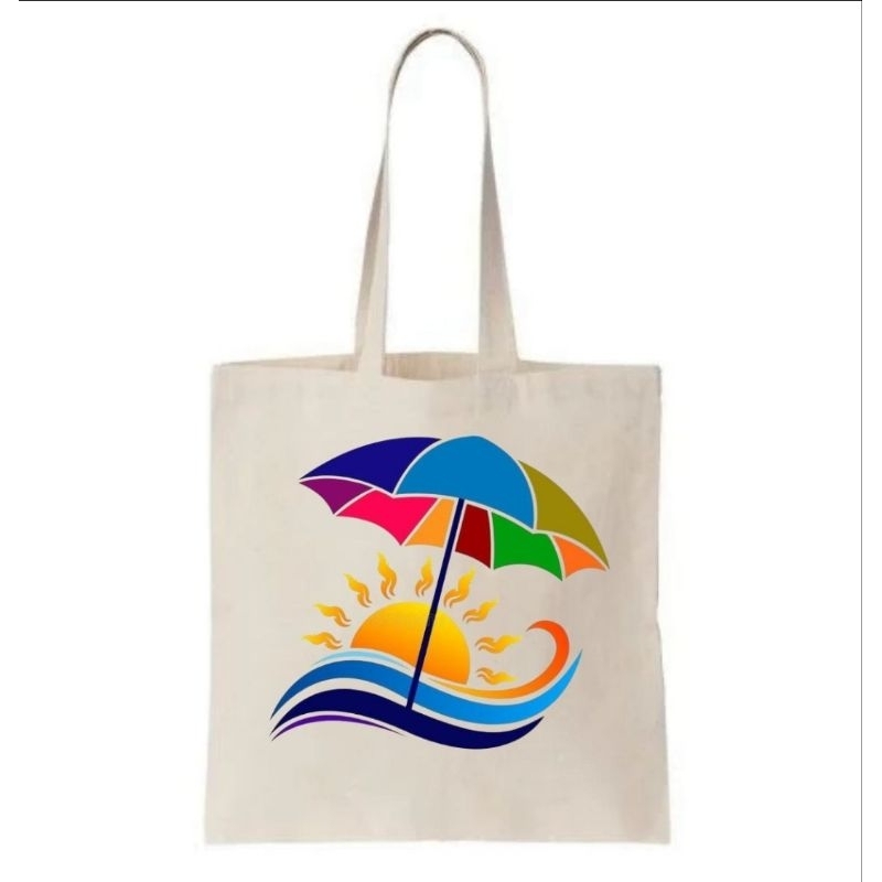 Bolsa de Praia Estampada Ecobag personalizada tecido nylon estampas coloridas de praia em Oferta na Shopee