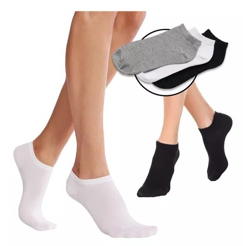 kit revenda 12 pares meias tornozelo