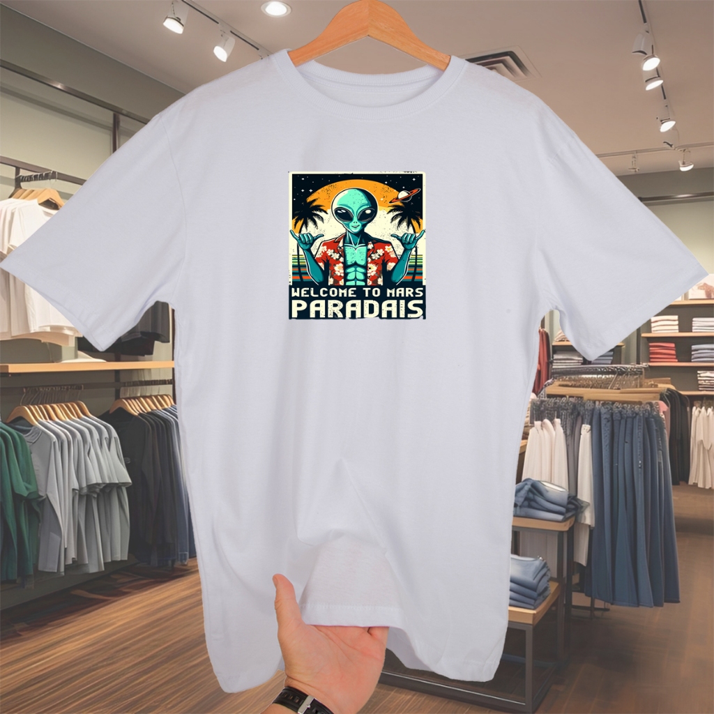 camisa masculina Alien Paradise camisa oversized masculino esquece camiseta masculina streetwear algodão
