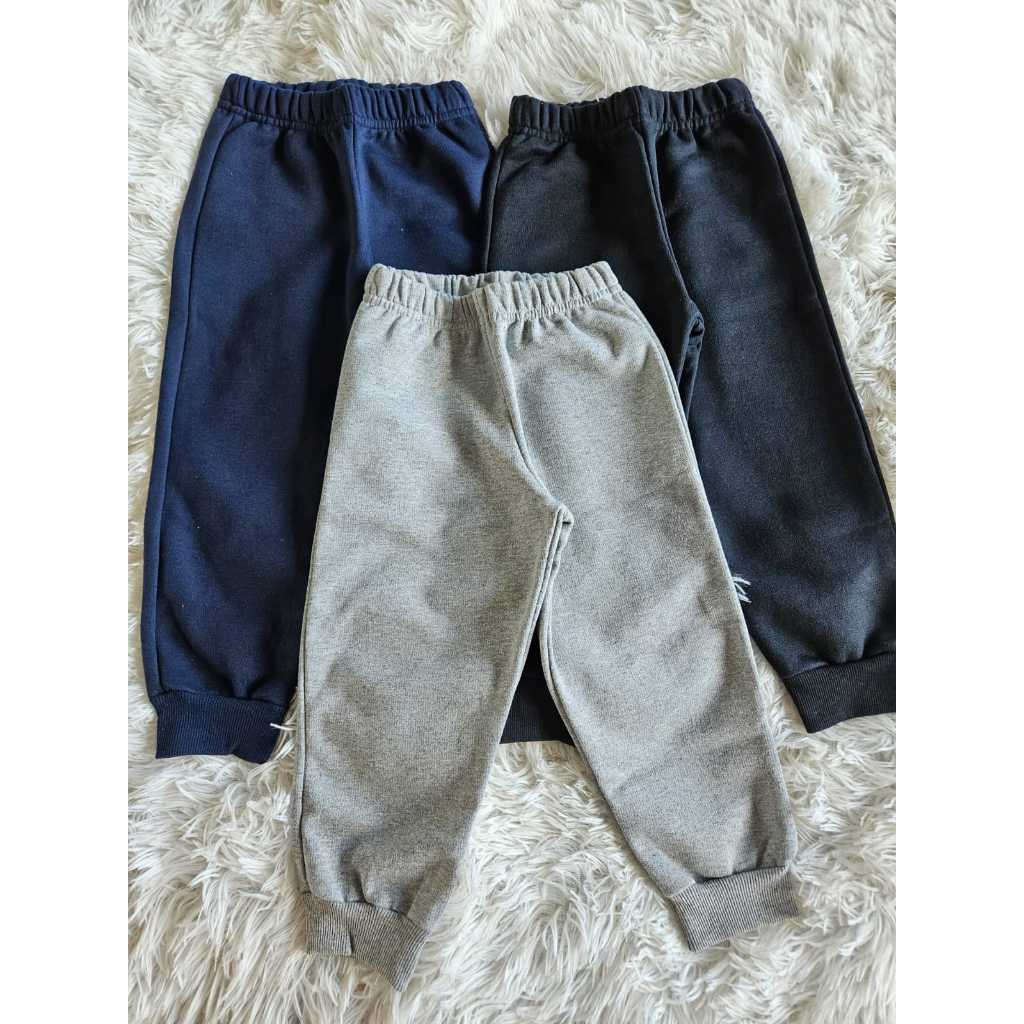 Kits 3, 4 ou 5 Calças de moletom peluciado avulsa Infantil menino e menina algodão e poliester