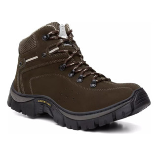 Bota Adventure Feminina de Couro com Palmilha de Gel Colada e Blaqueada em Oferta na Shopee