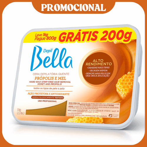 Cera Depilatória Quente Própolis E Mel 1kg Promocional DEPIL BELLA em Oferta na Shopee