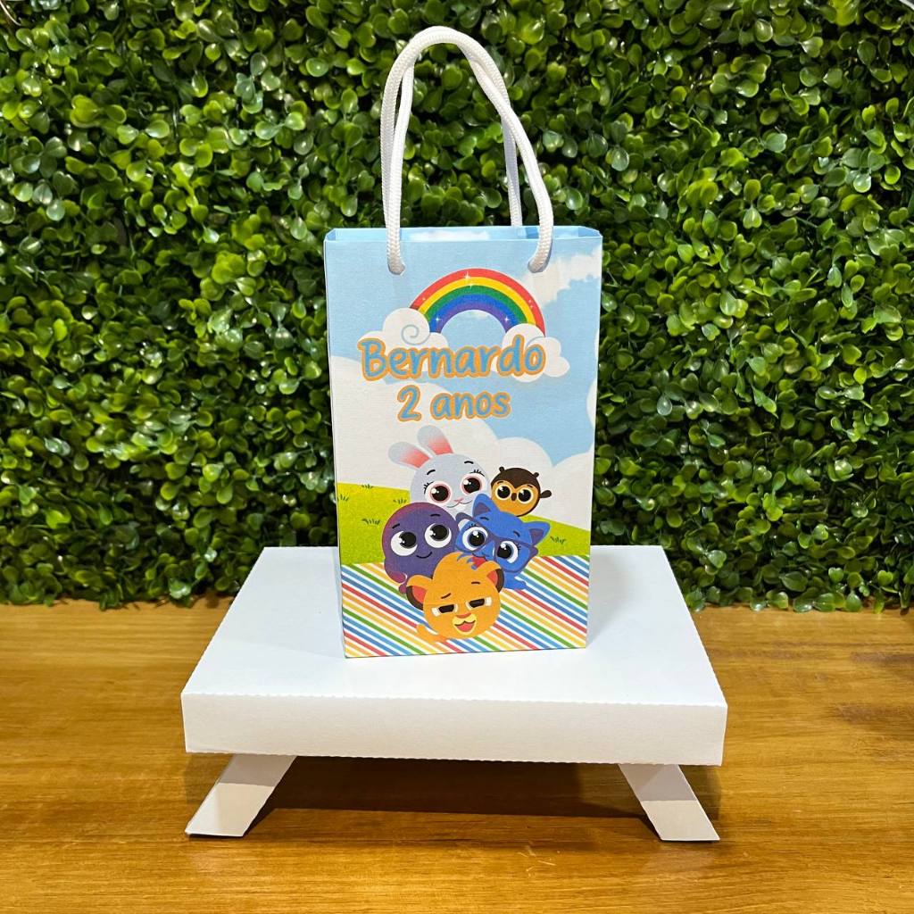 SACOLINHA PERSONALIZADA  BOLOFOFO MENINO - PEGUE E MONTE - TAMANHO (P) - Lembrancinha - Aniversário