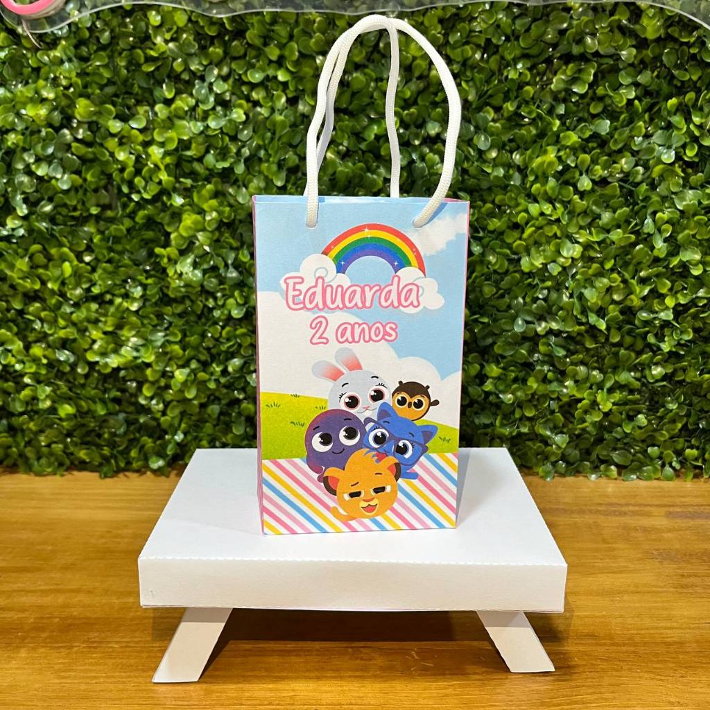 SACOLINHA PERSONALIZADA BOLOFOFO MENINA - PEGUE E MONTE - TAMANHO (P) - Lembrancinha - Aniversário