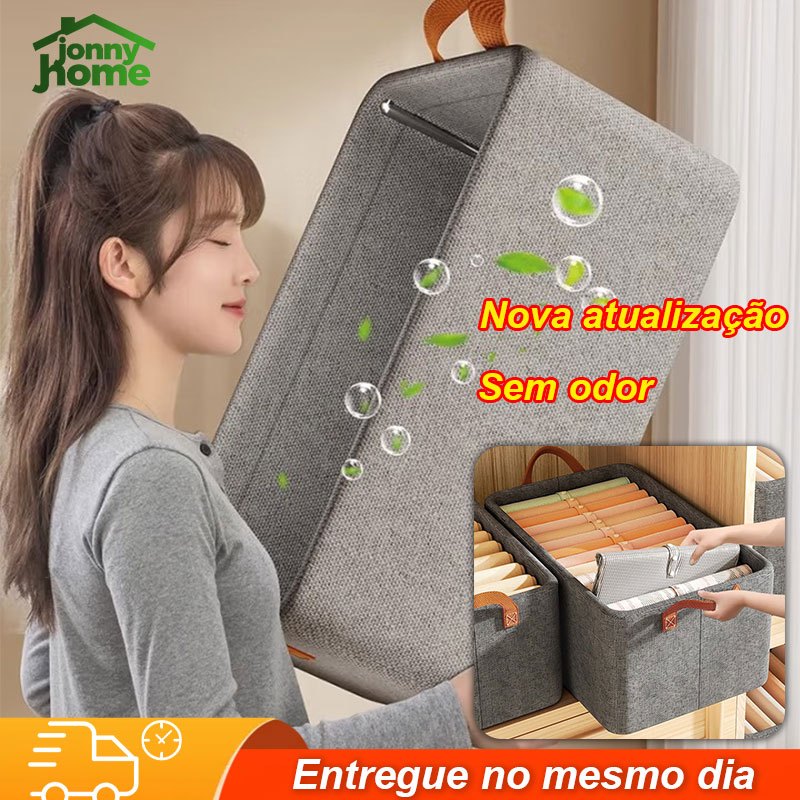 Organizador de guarda-roupa reforçado para roupas íntimas, calças e jeans com suporte em e...