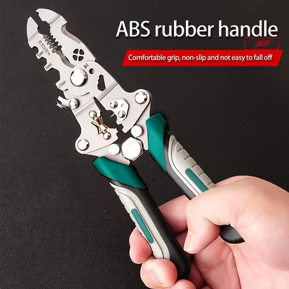 18 em 1 Alicate Automático Dobrável Decapador Crimpador Eletricista Descacador Fios Decapador Fio Automático em Oferta na Shopee