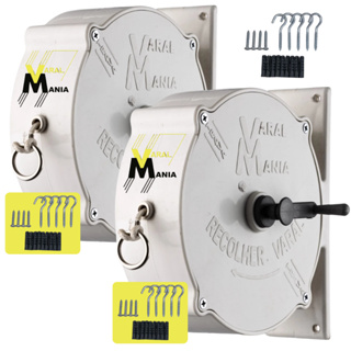 Kit 2x Varal de Parede Recolhível de 15 a 30 Metros - Prático, Resistente Para Todos os Ambientes em Oferta na Shopee