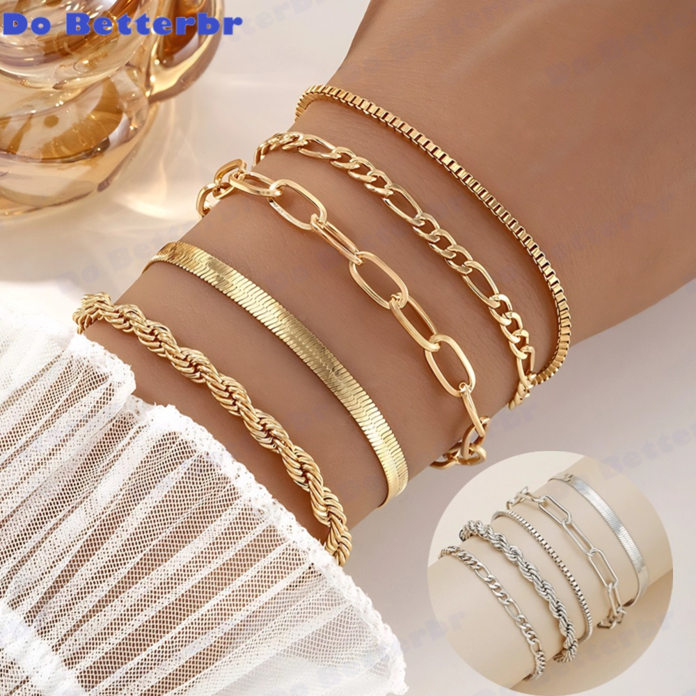 5 Pcs Correntes Separáveis Em Camadas com Imitação de Pérola, Conjunto de Acessórios Femininos para Mão em Oferta na Shopee