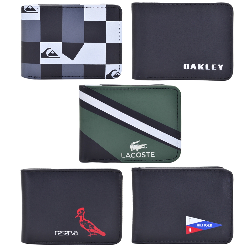 Carteira Masculina de couro pequena slim porta cartao notas e documentos