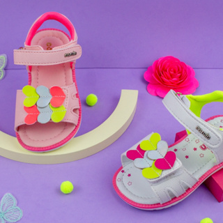 Sandália  Infantil Menina Coração Papete Criança Feminina Colorido  Camin em Oferta na Shopee