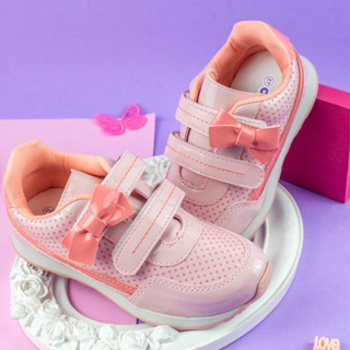 Tênis Infantil Menina Confortável Laço Casual Festa Estilo Camin em Oferta na Shopee