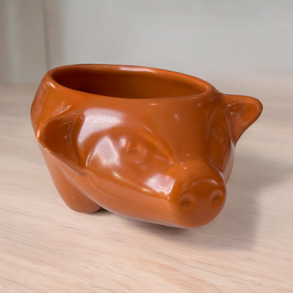 Porco Pequeno de Cerâmica Para Cozinha 500ml Feijoada Arroz Farofa