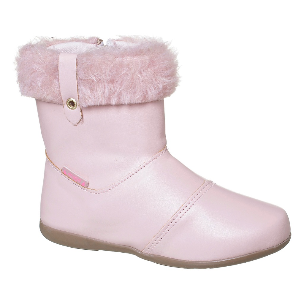 Bota Coturno Feminino Infantil Bota Infantil Menina Tratorada Bota Com Pelinhos