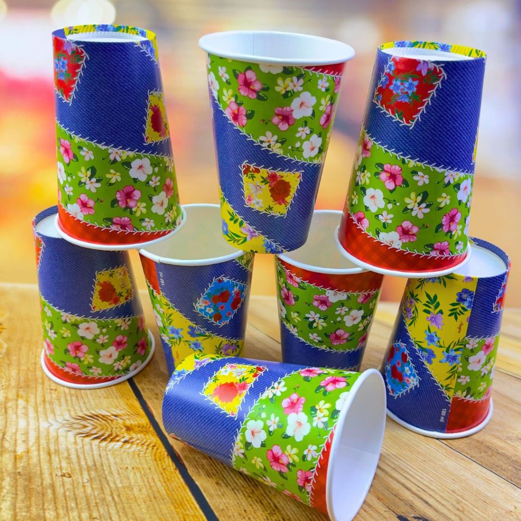 08 COPOS PAPEL 180ML ARRAIA FESTA JUNINA REGINA (CHOCO)