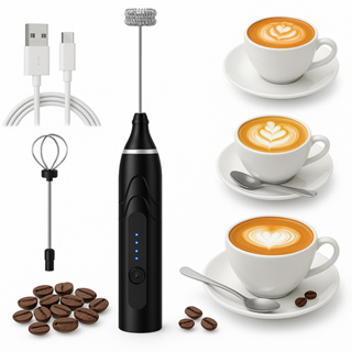 Mini Mixer Portátil Misturador de Bebidas Batedor Espumador Leite USB Recarregável Cozinha Cafe Ovo em Oferta na Shopee