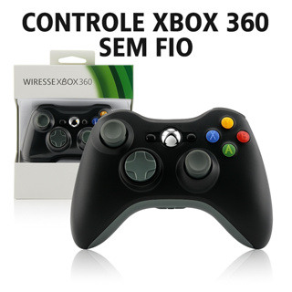 Controle Xbox 360 Sem Fio e Com Fio Preto Wireless Joystick Para Computador Ps3 e Android em Oferta na Shopee