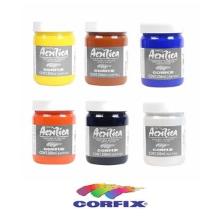 Tinta Acrílica Color Corfix 250ml G1 - Excelente Escolha para Artistas, Estudantes e Artesãos