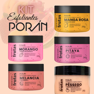 Esfoliante Corpo e Rosto Kit Poran Frutas Bem Me Quero em Oferta na Shopee