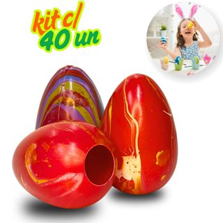 Kit 40un de Casquinha de Ovos para Páscoa p/  Rechear, coloridos, ovinhos p/ decoração em Oferta na Shopee