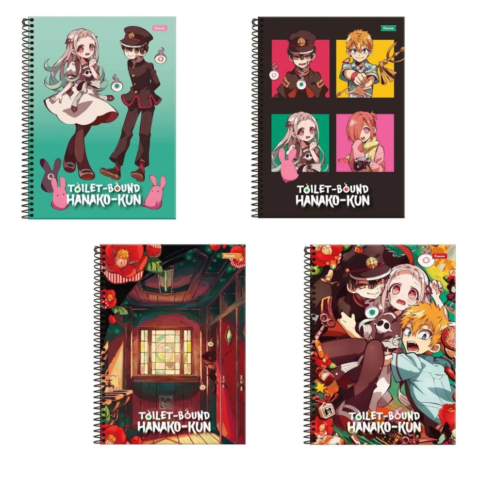 🎌🌟 CADERNO TOILET-BOUND HANAKO-KUN – FORONI / 1 MATÉRIA / 80 FOLHAS / ANIME / MATERIAL ESCOLAR