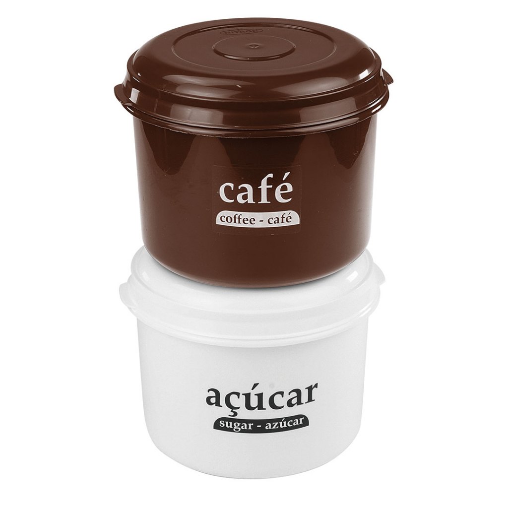 KIT 2 POTES ALTO MEDIO ACUCAR CAFE