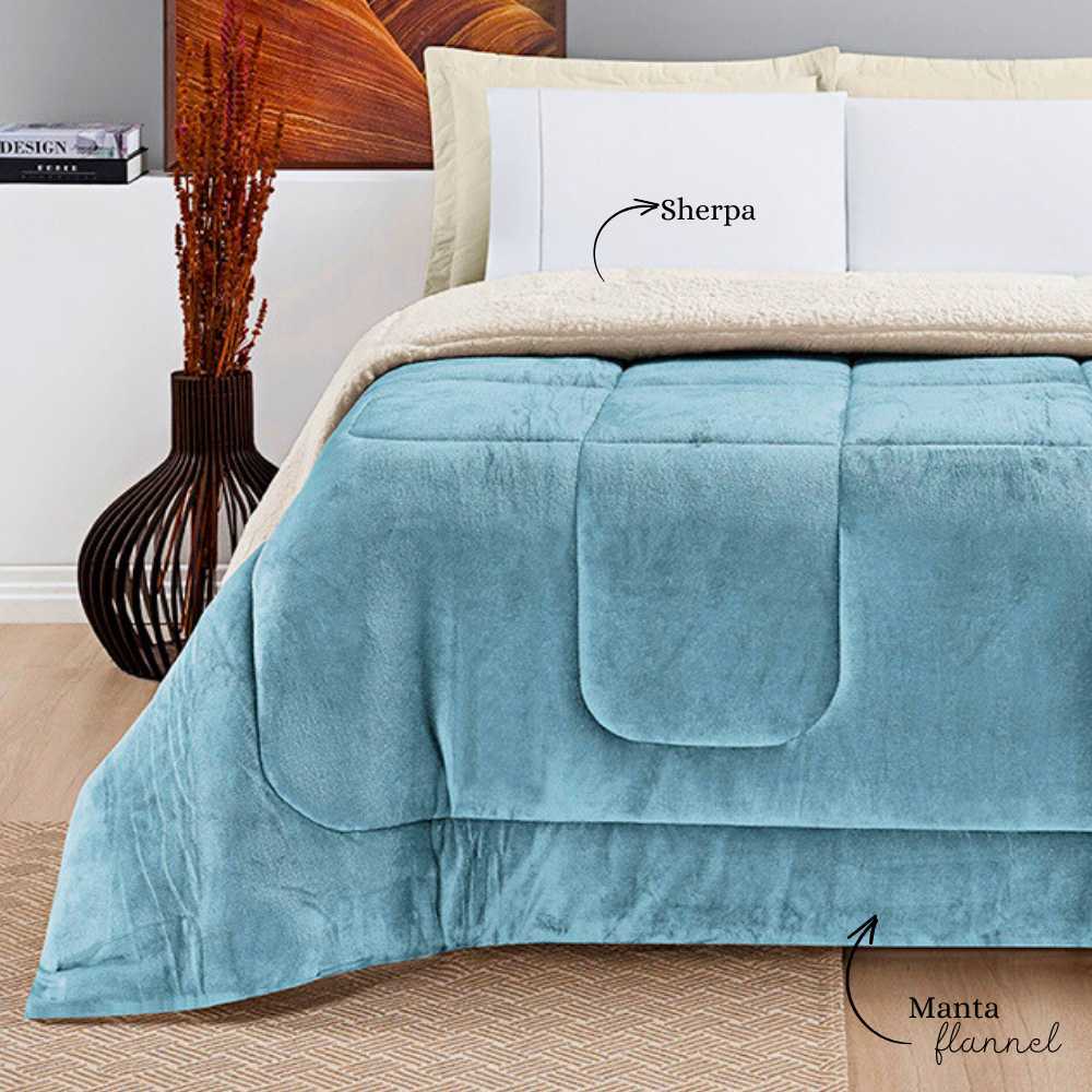 Coberdrom Cobertor - King/Queen/Solteiro - Macio Dupla Face - Manta Flannel Tecido Sherpa em Oferta na Shopee
