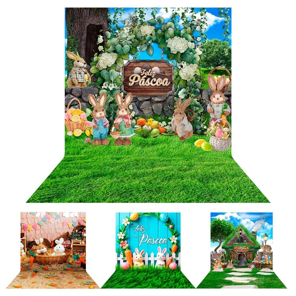 Fundo Fotográfico Páscoa Pet em Tecido Sublimado 1,20x1,70 Vários Temas