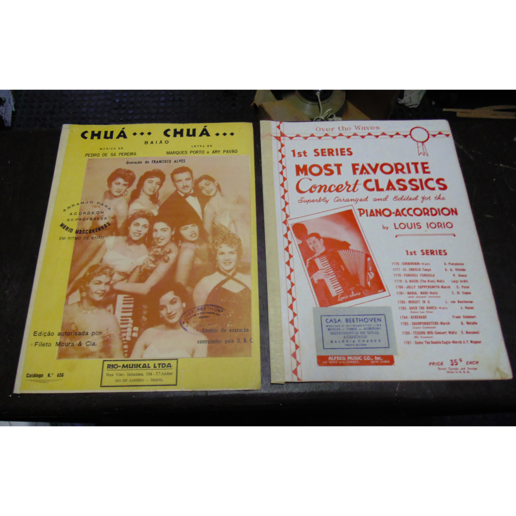 Música - Coleção de partituras antigas para acordeão lote nº 2.- Cód. 314 -