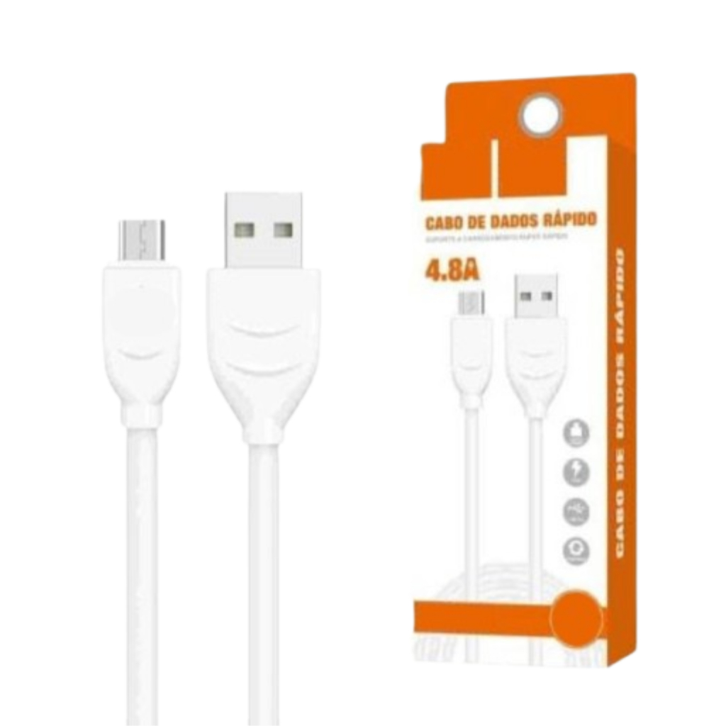 Cabo Carregador TURBO para Realme Note 7 - Cabo Micro USB V8
