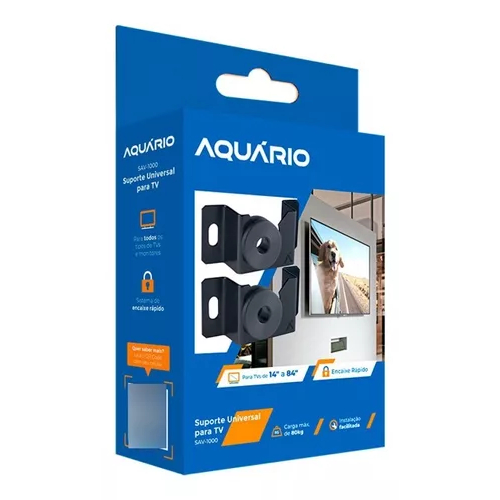 Aquário Suporte de TV SAV-1000 Universal Fixo Painel Tv Led Lcd 14 À 84 Polegadas Cor Preto
