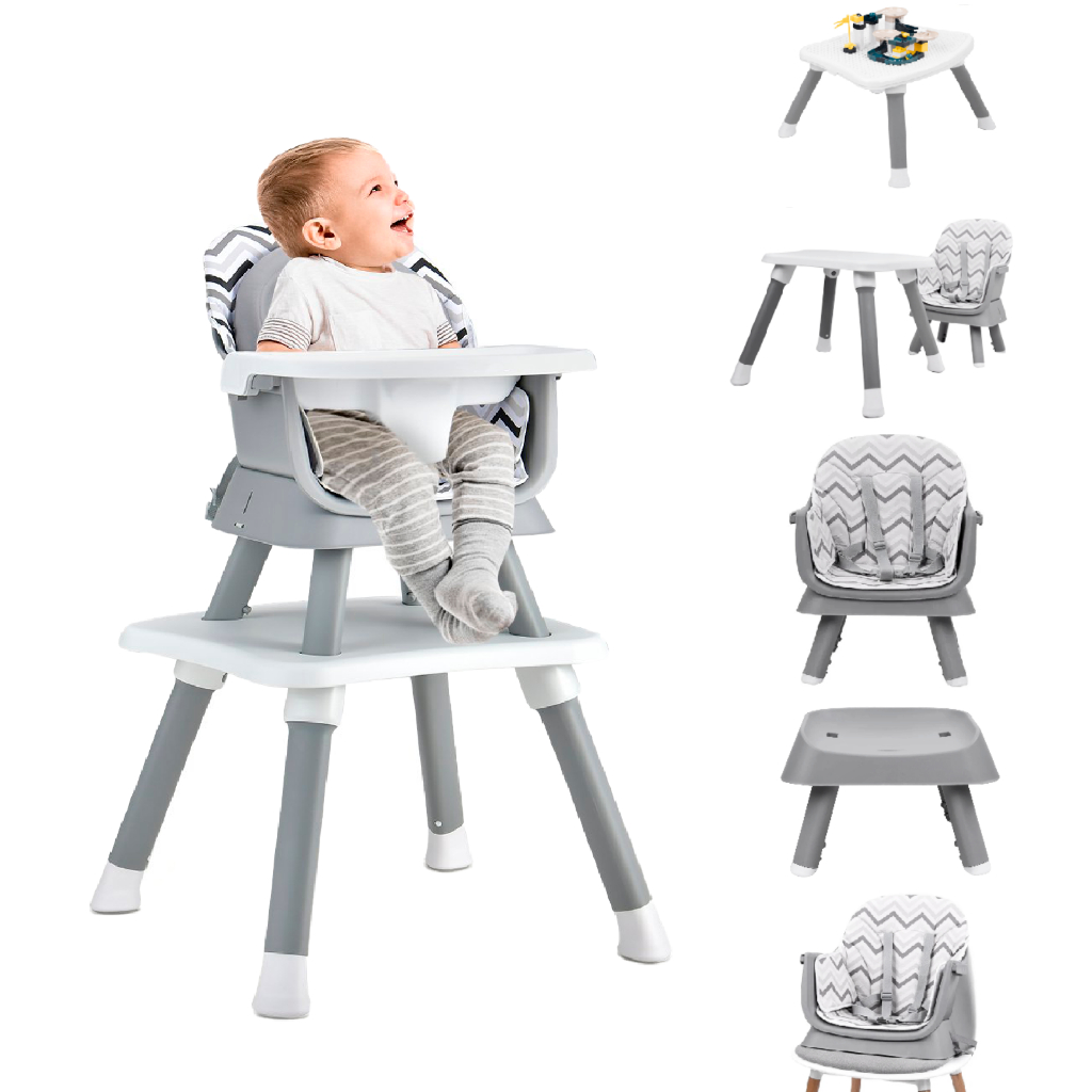 Cadeira Alimentacao 8x1 Bebe, Cadeirao Alto, Baixa E Mesa de LEGO - Qualidade Premium